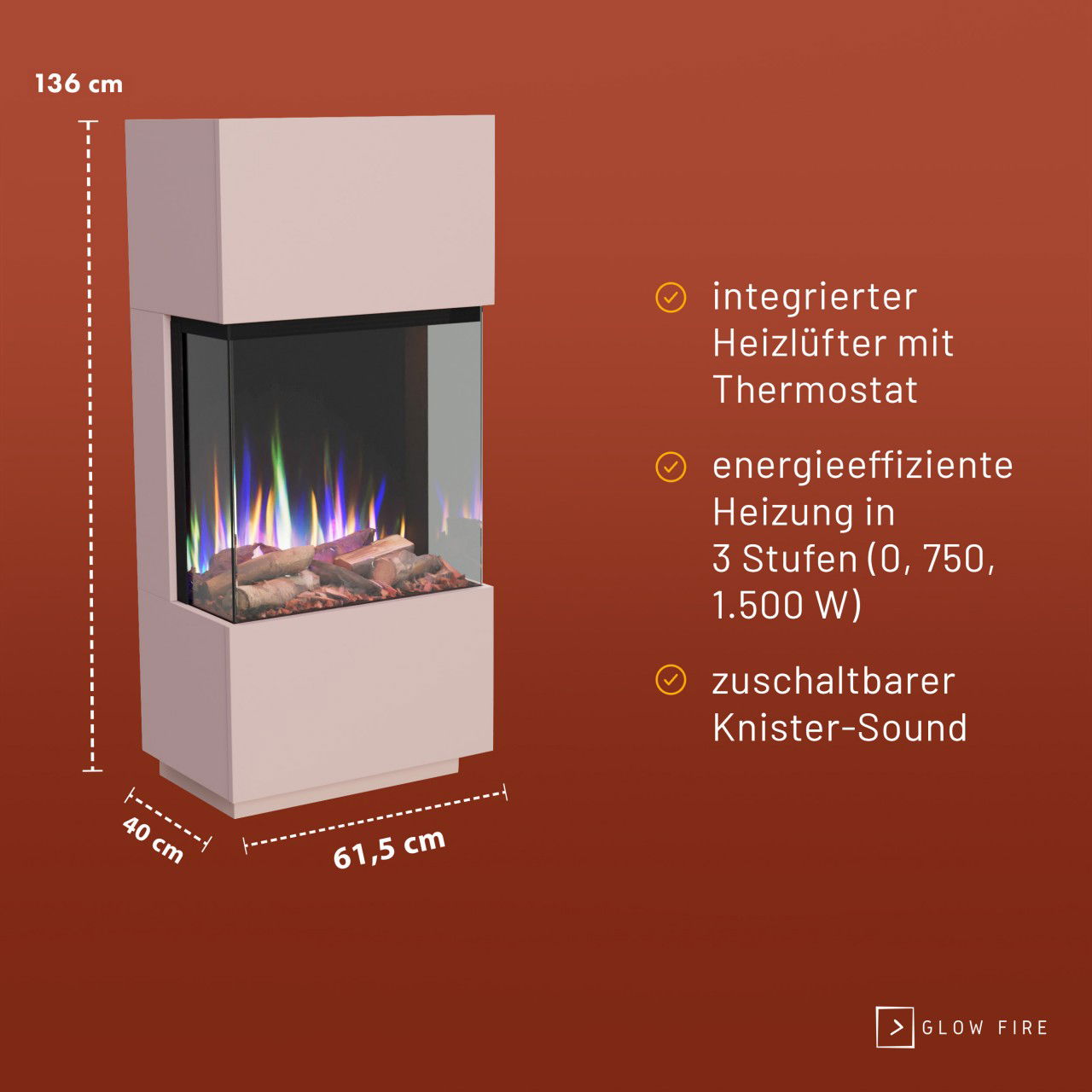 Glow Fire PR11 Multicolor Elektrokamin