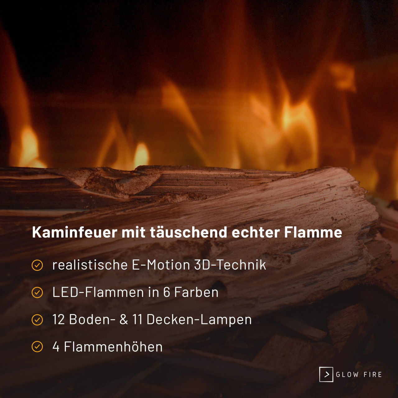 Glow Fire PR17 Weiss Elektrokamin