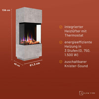 Glow Fire PR11 Weiss Elektrokamin