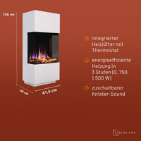 Glow Fire PR11 Weiss Elektrokamin