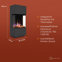 Glow Fire PR11 Weiss Elektrokamin