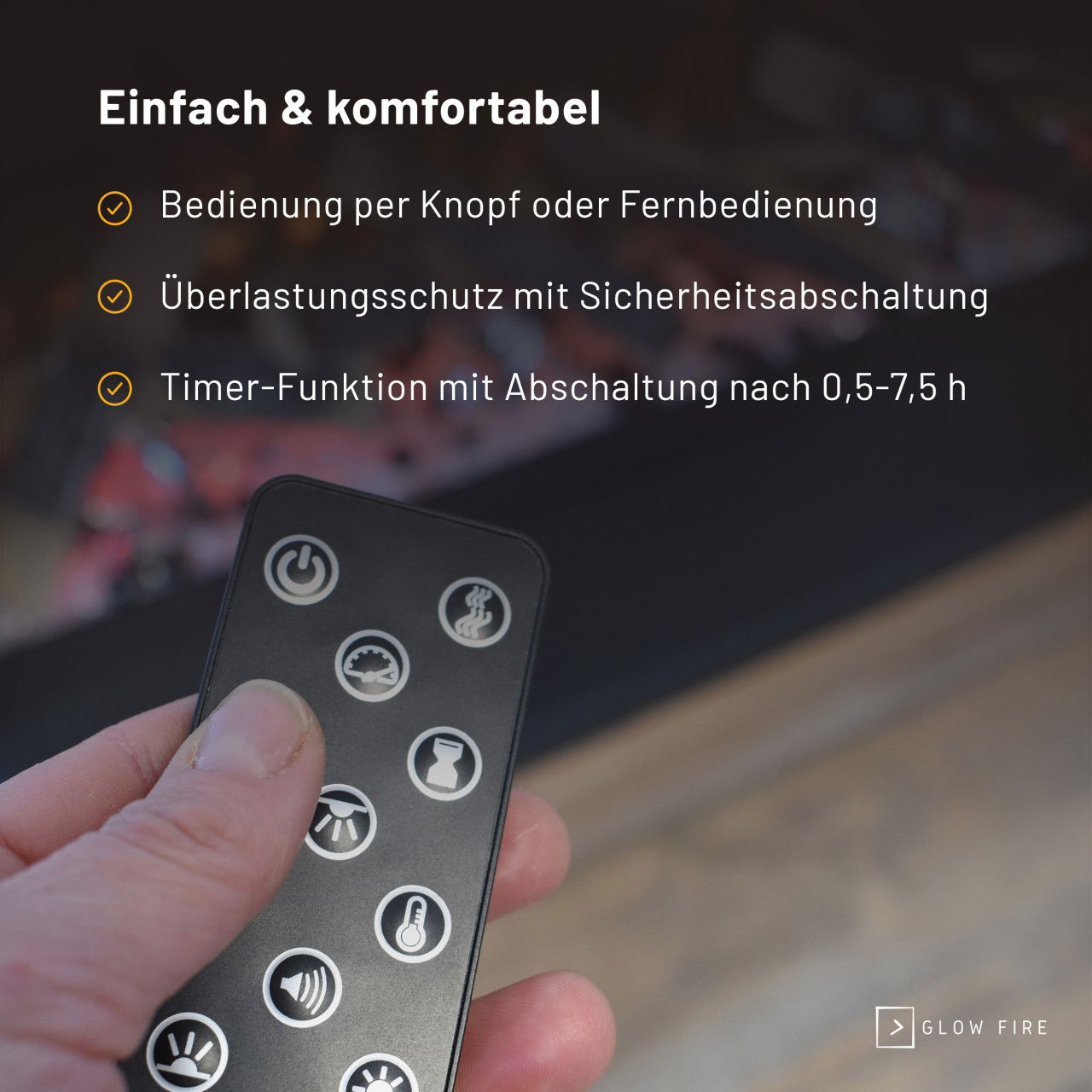 Glow Fire PR15 Weiss Elektrokamin