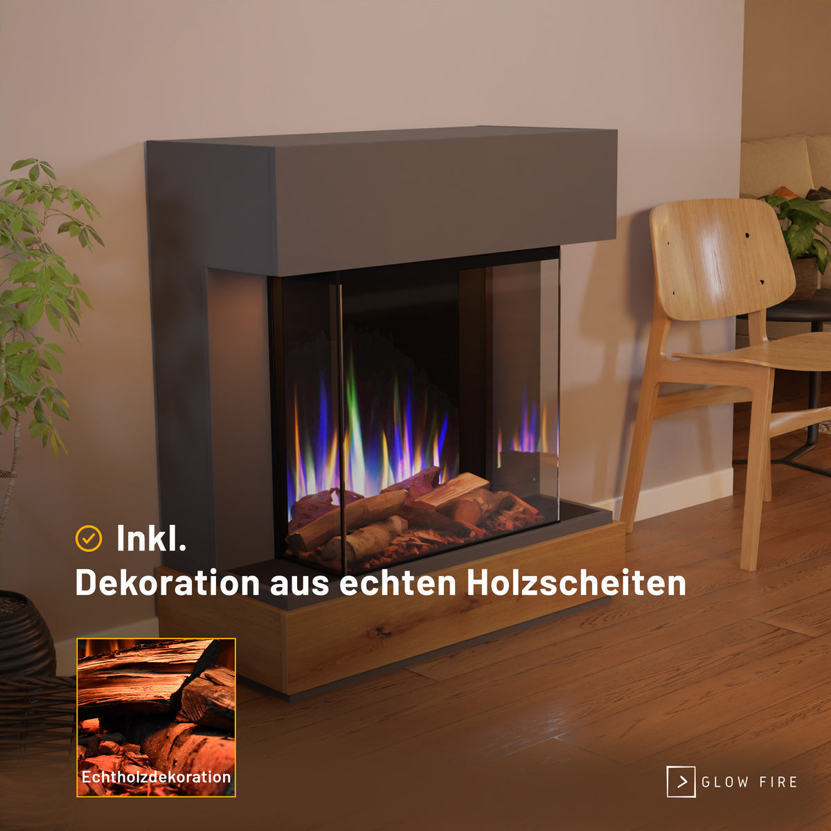 Cheminée électrique Glow Fire PR13 E-Motion 3D