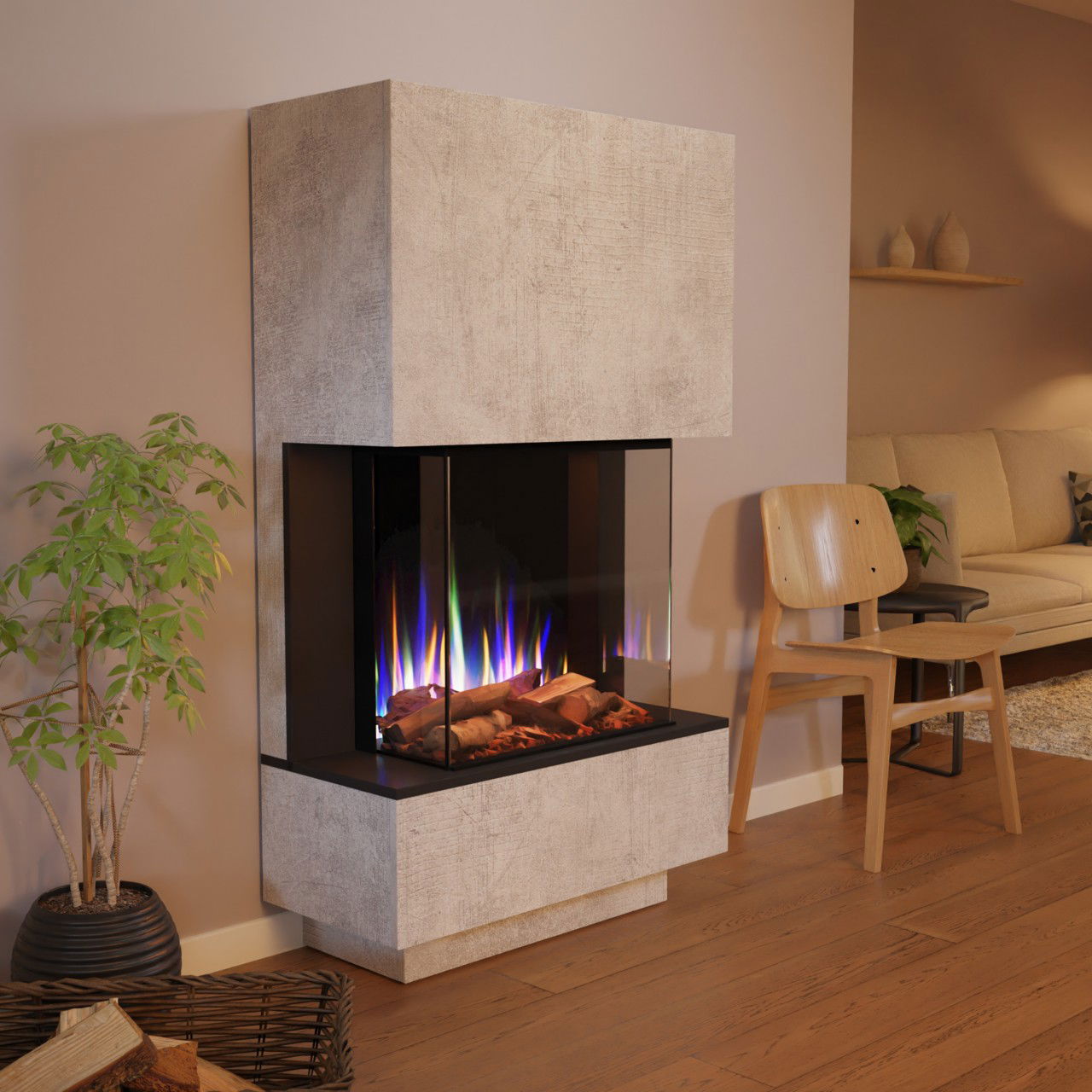 Glow Fire PR14 Beton Elektrokamin