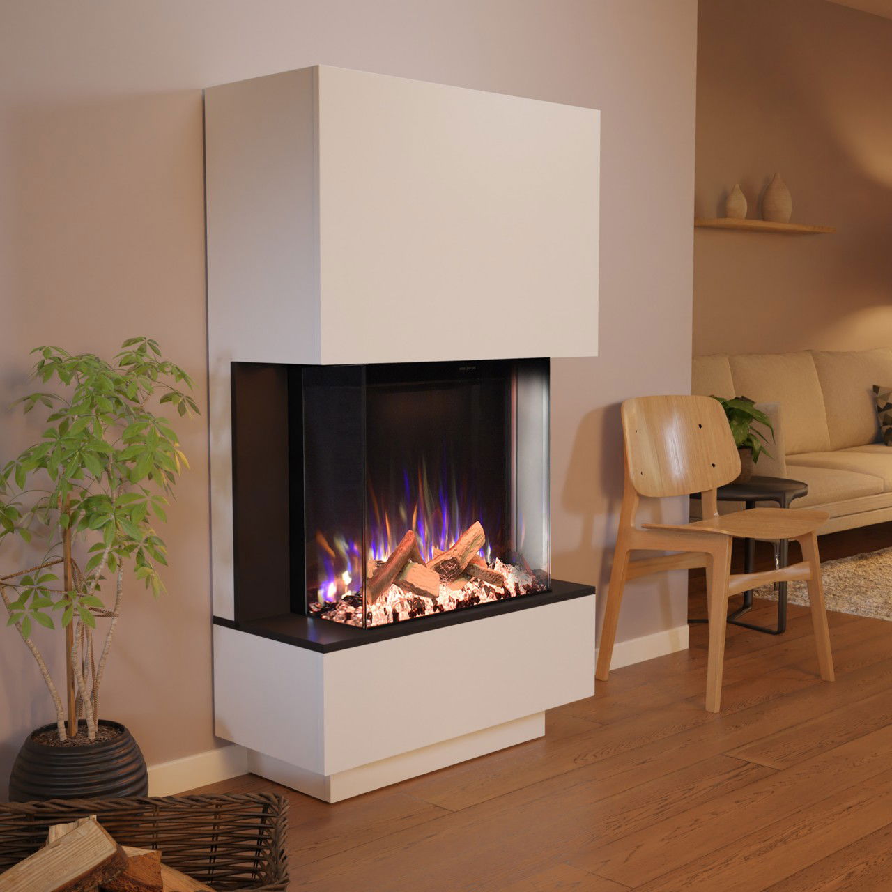 Glow Fire PR14 Weiss Elektrokamin