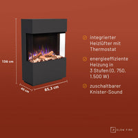 Glow Fire PR15 Weiss Elektrokamin