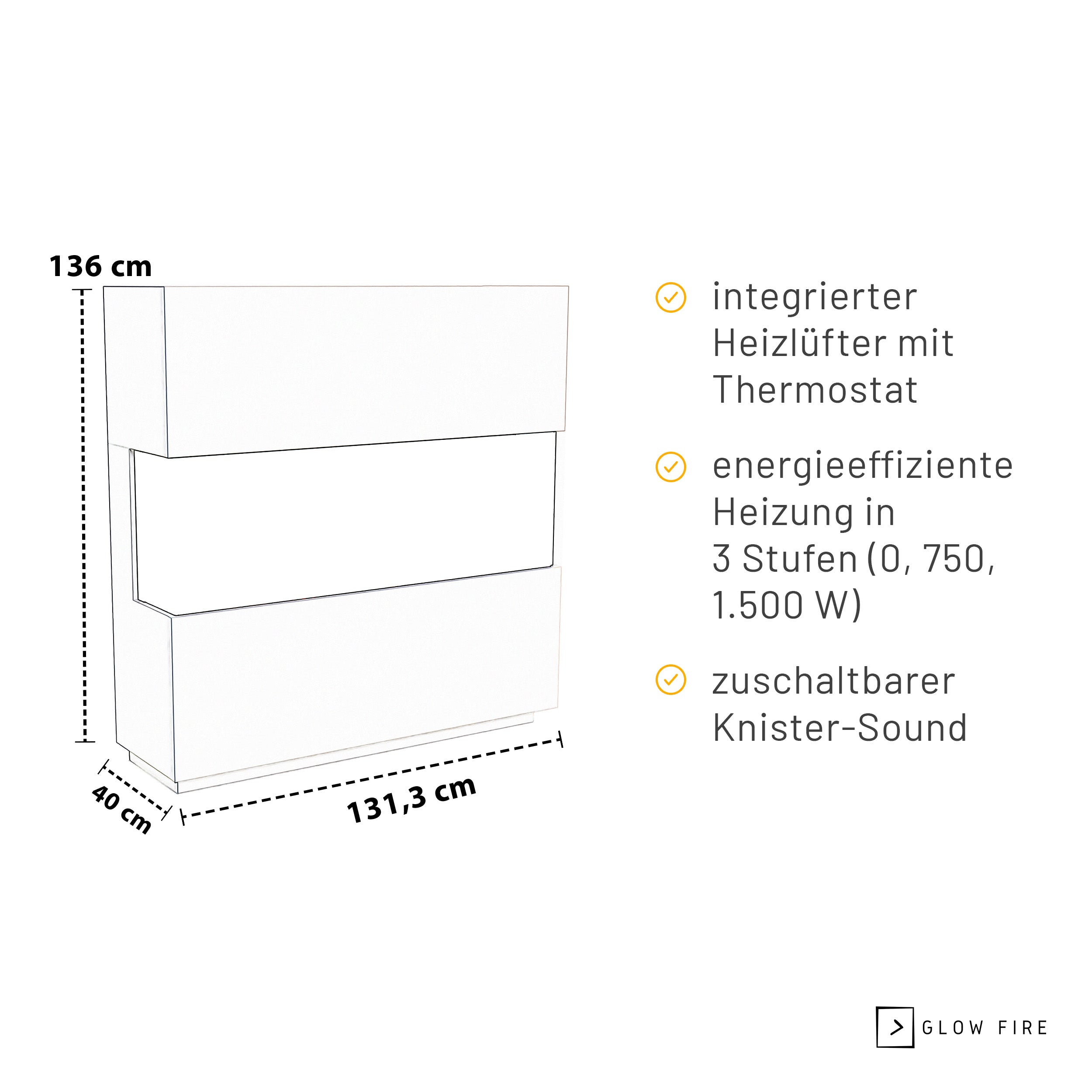 Glow Fire PR16 Elektrokamin E-Motion 3D