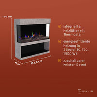 Glow Fire PR17 Beton Elektrokamin