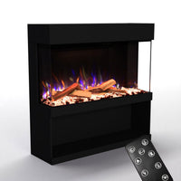Glow Fire PR17 Schwarz Elektrokamin