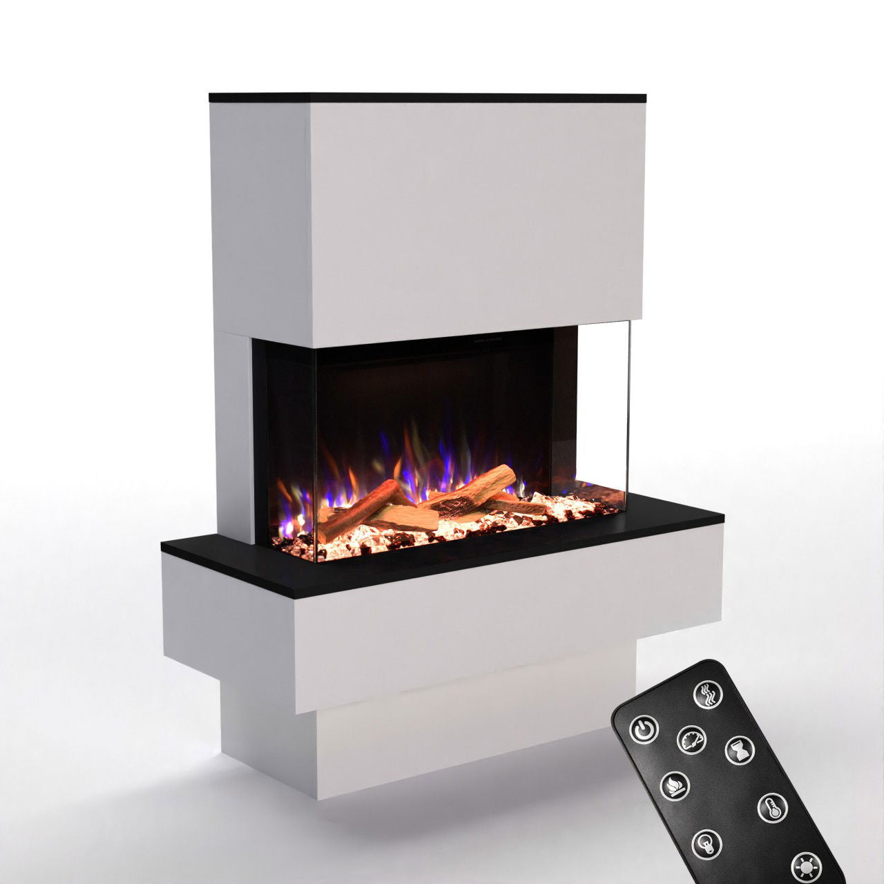 Glow Fire PR18 Weiss Elektrokamin