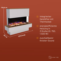 Glow Fire PR19 Camino elettrico E-Motion 3D