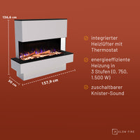 Glow Fire PR19 Camino elettrico E-Motion 3D
