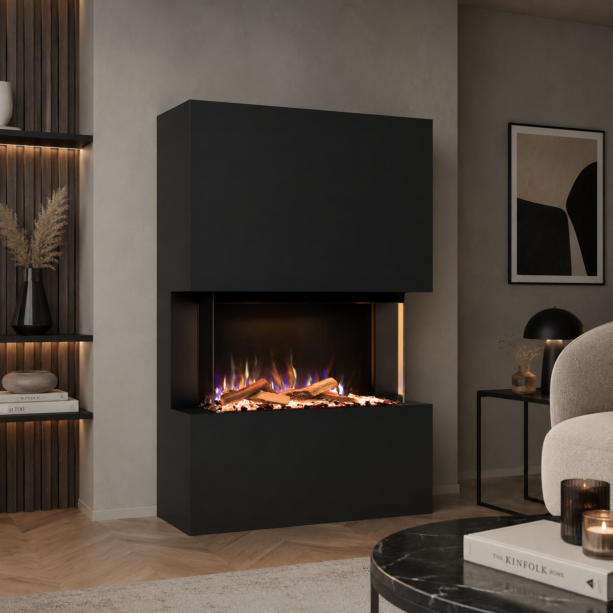 Cheminée électrique Glow Fire Portia 3 faces E-Motion 3D