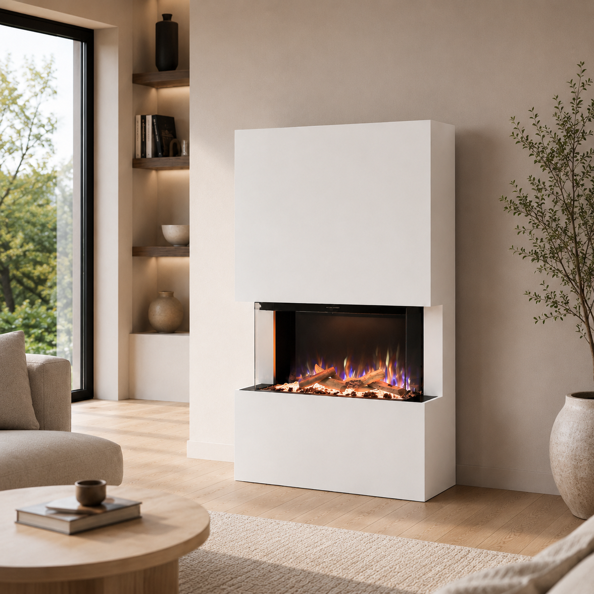Cheminée électrique Glow Fire Portia 3 faces E-Motion 3D