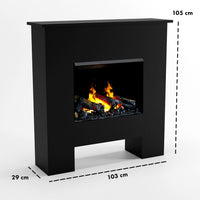 Glow Fire Poseidon Opti Myst Schwarz Elektrokamin mit Wasserdampf