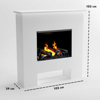 Glow Fire Poseidon Opti Myst Weiß Elektrokamin mit Wasserdampf