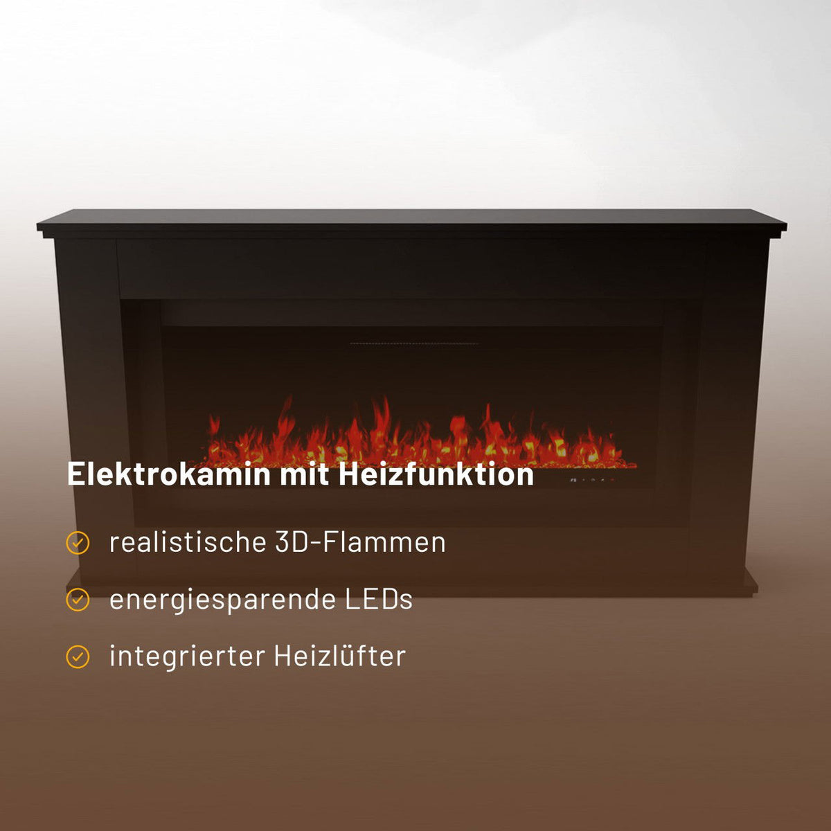 Glow Fire Rhea Schwarz Elektrokamin