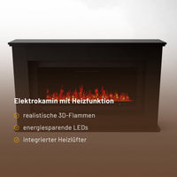 Glow Fire Rhea Schwarz Elektrokamin
