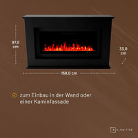 Glow Fire Rhea Schwarz Elektrokamin
