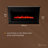Glow Fire Rhea Schwarz Elektrokamin