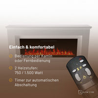 Glow Fire Rhea Weiß Elektrokamin