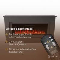 Glow Fire Rhea Grau Elektrokamin