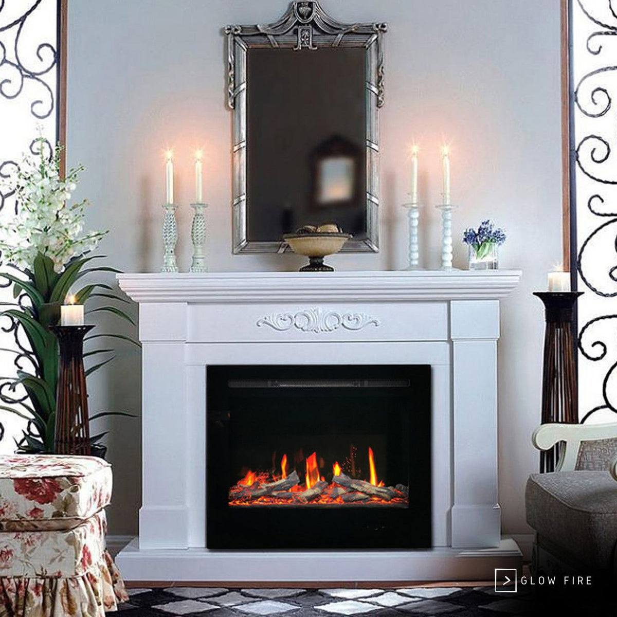 Glow Fire SCM Schwarz Elektrokamin 