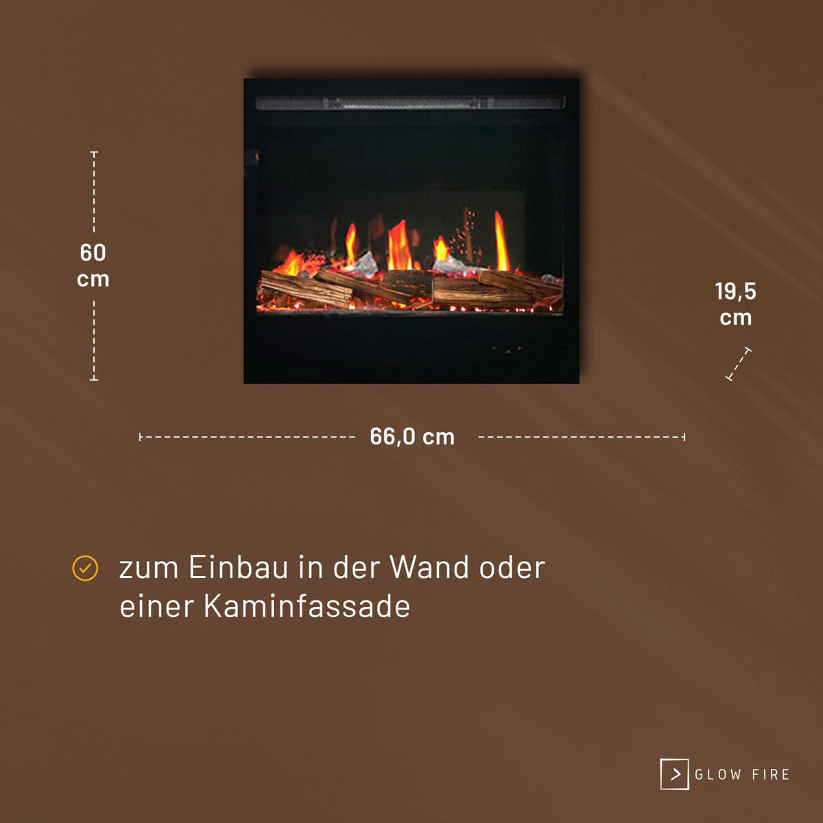 Glow Fire SCM Schwarz Elektrokamin 