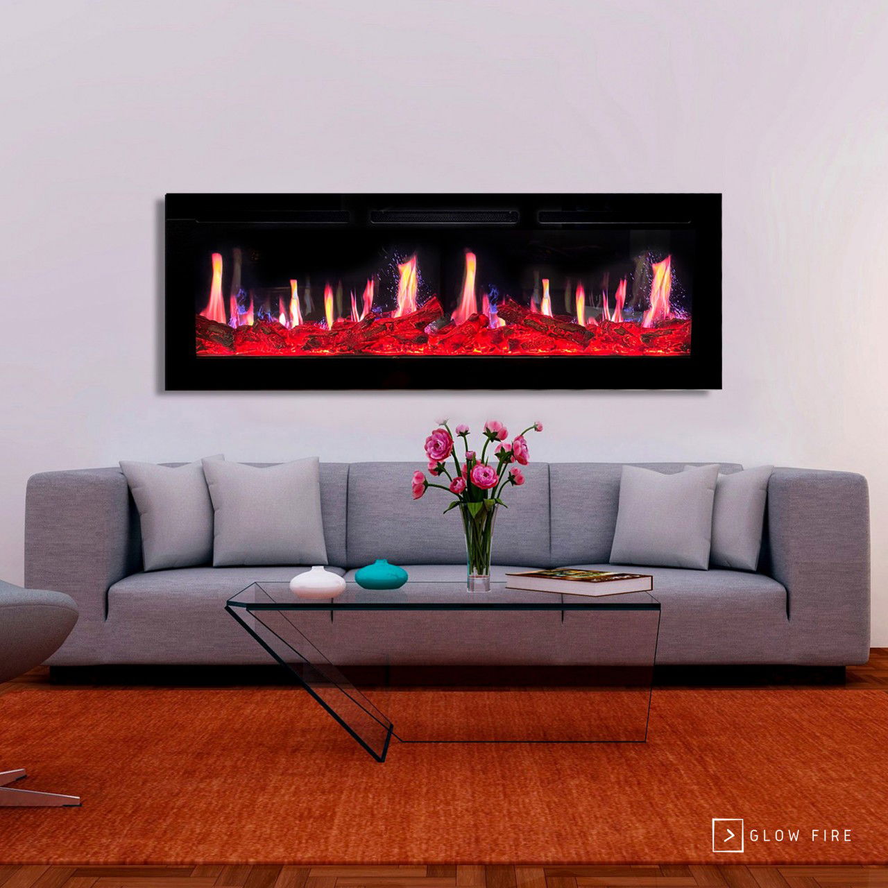 Glow Fire SCM Schwarz Elektrokamin 