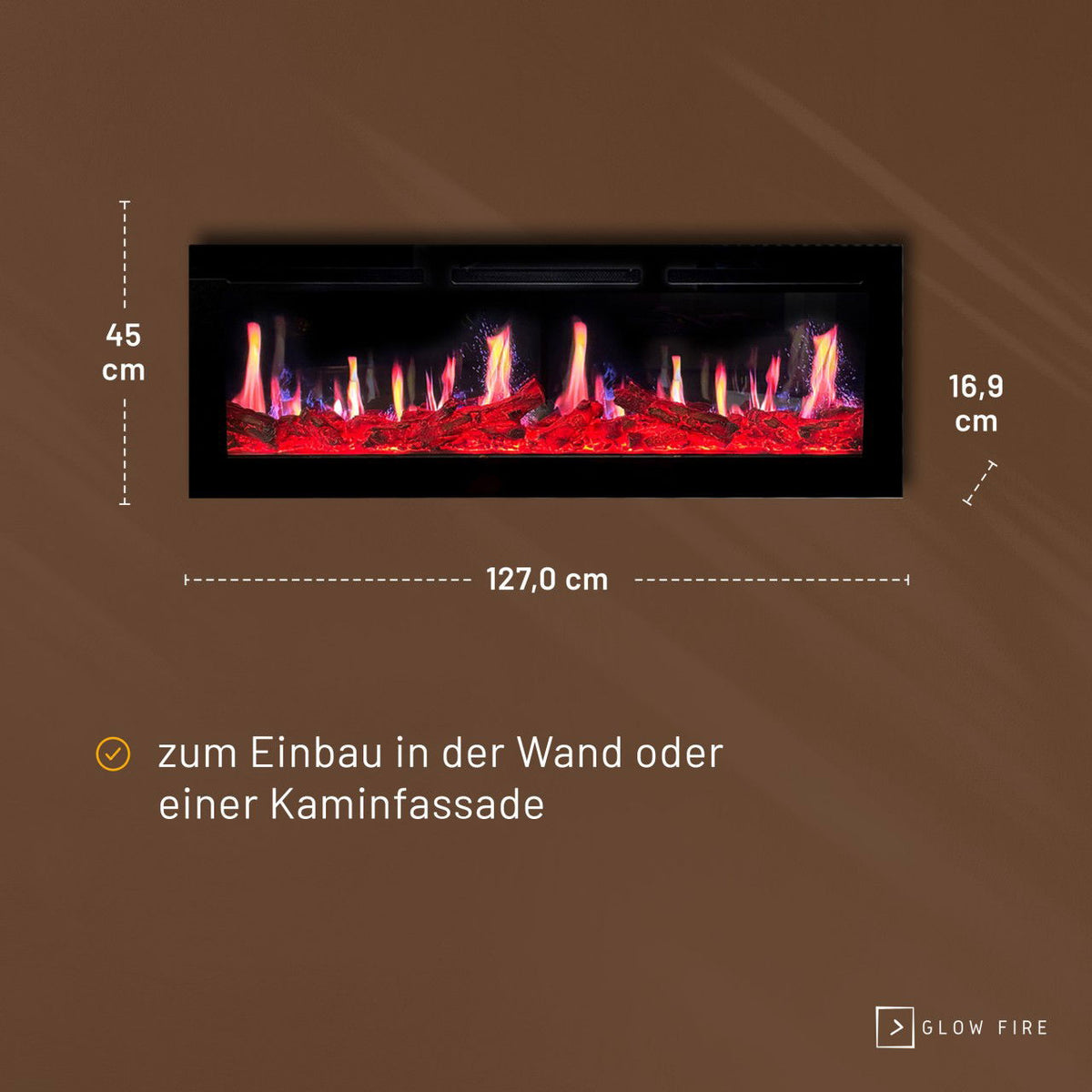 Glow Fire SCM Schwarz Elektrokamin 