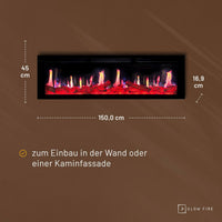 Glow Fire SCM Schwarz Elektrokamin 