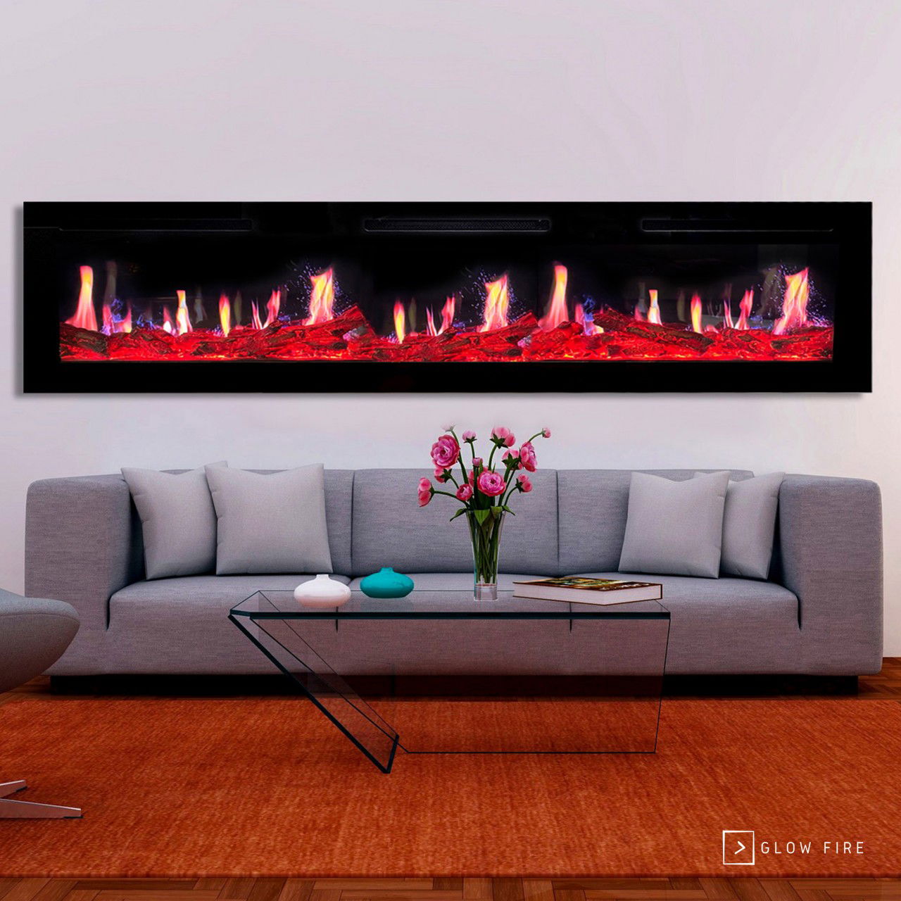 Glow Fire SCM Schwarz Elektrokamin 