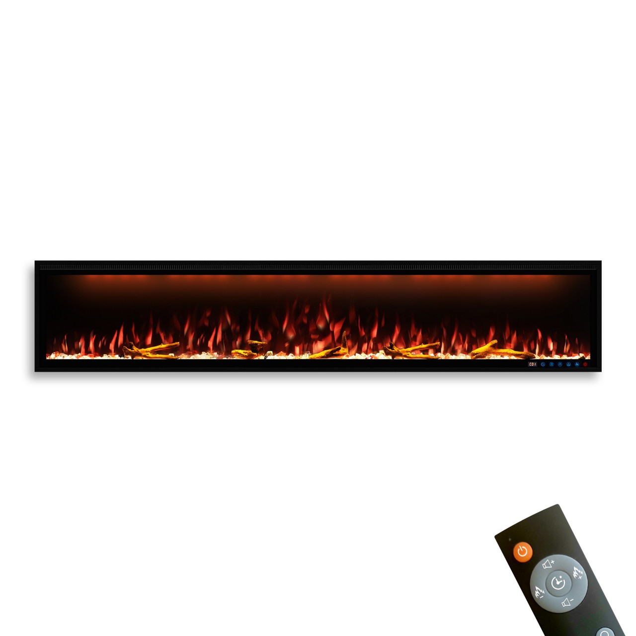 Glow Fire Smart Wall 100 Schwarz Elektrokamin 