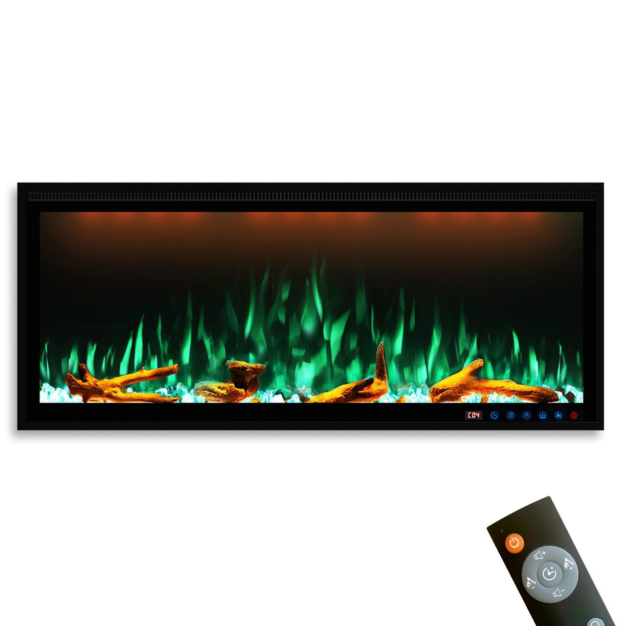 Glow Fire Smart Wall 42 Schwarz Elektrokamin 