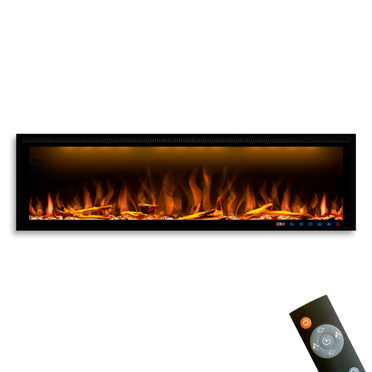 Glow Fire Smart Wall 60 Schwarz Elektrokamin 