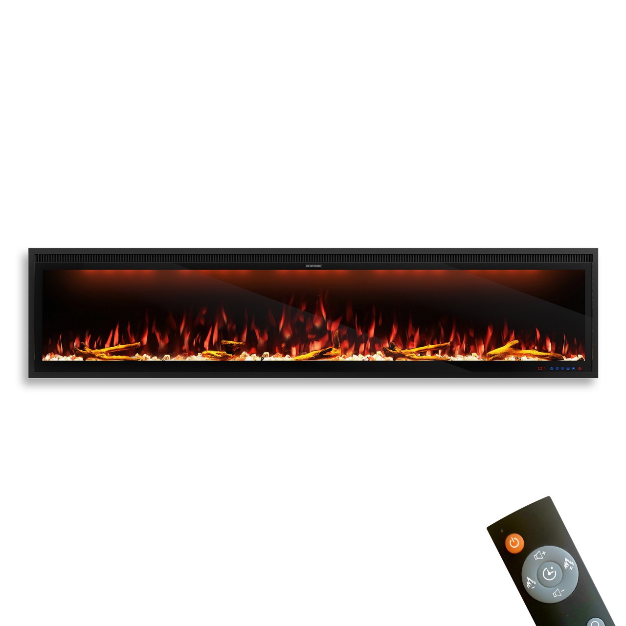 Glow Fire Smart Wall 88 Schwarz Elektrokamin 