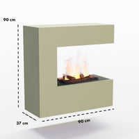 Glow Fire Schiller Wall Multicolor Elektrokamin mit Wasserdampf