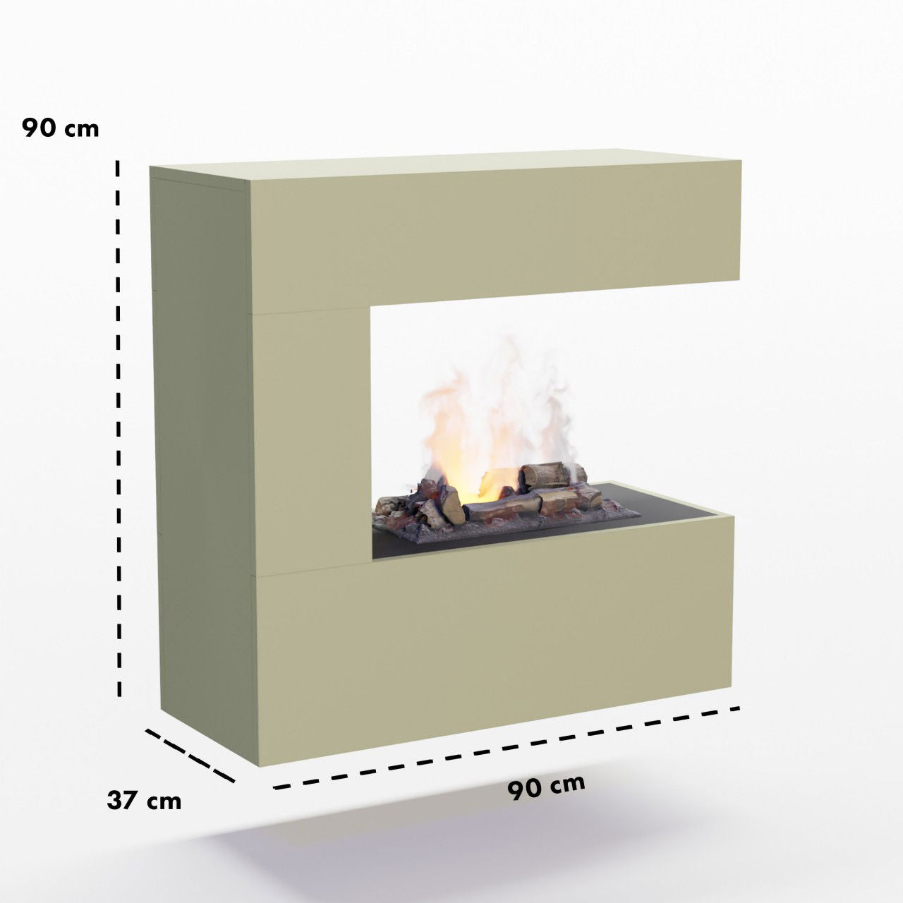 Glow Fire Schiller Wall Multicolor Elektrokamin mit Wasserdampf
