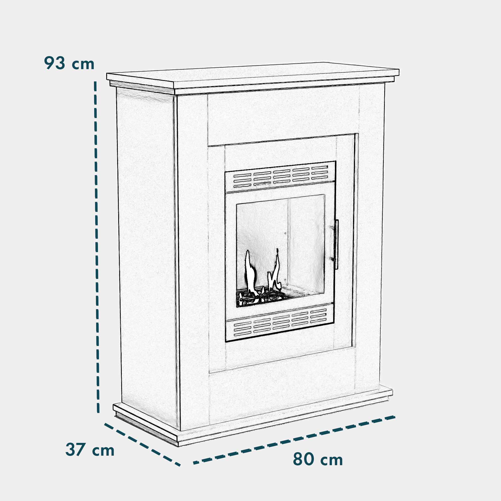 Glow Fire Skien Vision Ethanolkamin