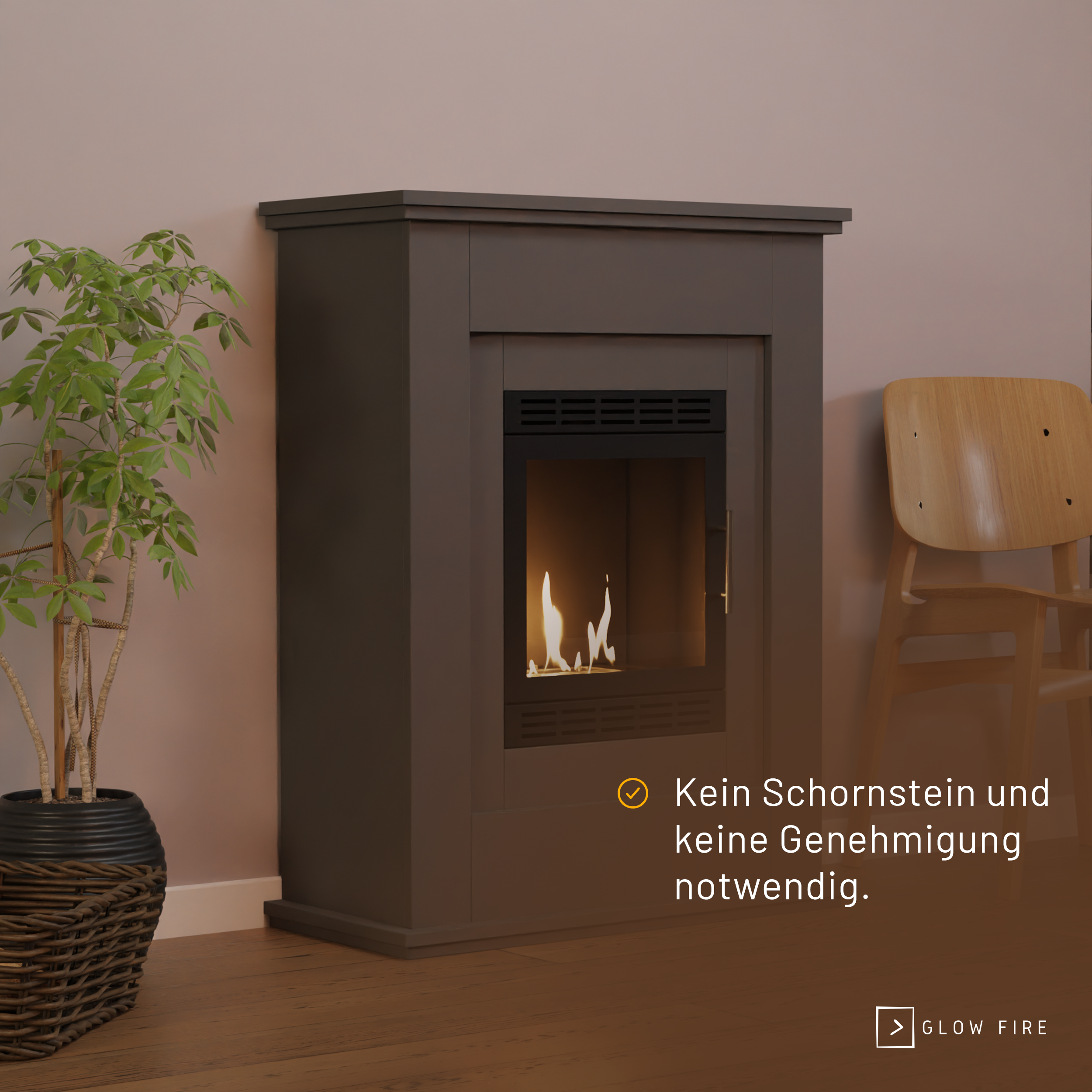 Glow Fire Skien Vision Ethanolkamin