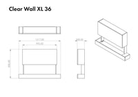Glow Fire Clear Wall XL Cheminée électrique murale