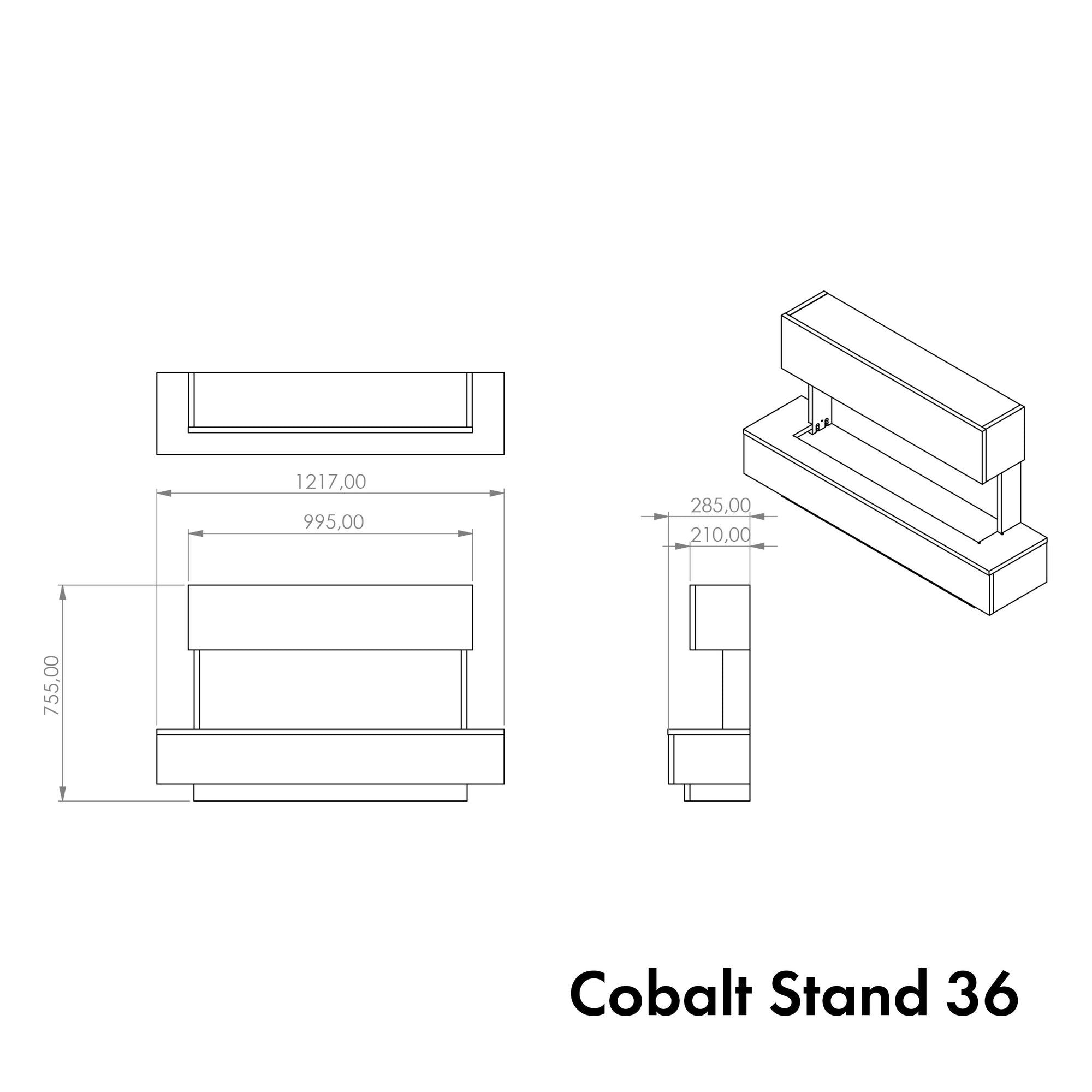 GF Core Cobalt Standkamin Elektrokamin