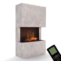 Glow Fire Tucholsky 3-sided Beton Elektrokamin mit Wasserdampf