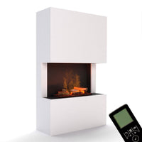 Glow Fire Tucholsky 3-sided Beton Elektrokamin mit Wasserdampf