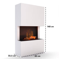Glow Fire Tucholsky 3-sided Beton Elektrokamin mit Wasserdampf
