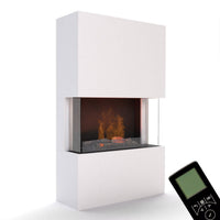 Glow Fire Tucholsky 3-sided Weiß Elektrokamin mit Wasserdampf