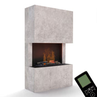 Glow Fire Tucholsky 3-sided Beton Elektrokamin mit Wasserdampf