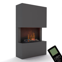 Glow Fire Tucholsky 3-sided Grau Elektrokamin mit Wasserdampf