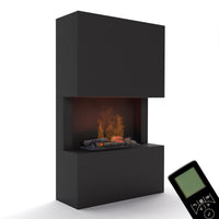 Glow Fire Tucholsky 3-sided Schwarz Elektrokamin mit Wasserdampf