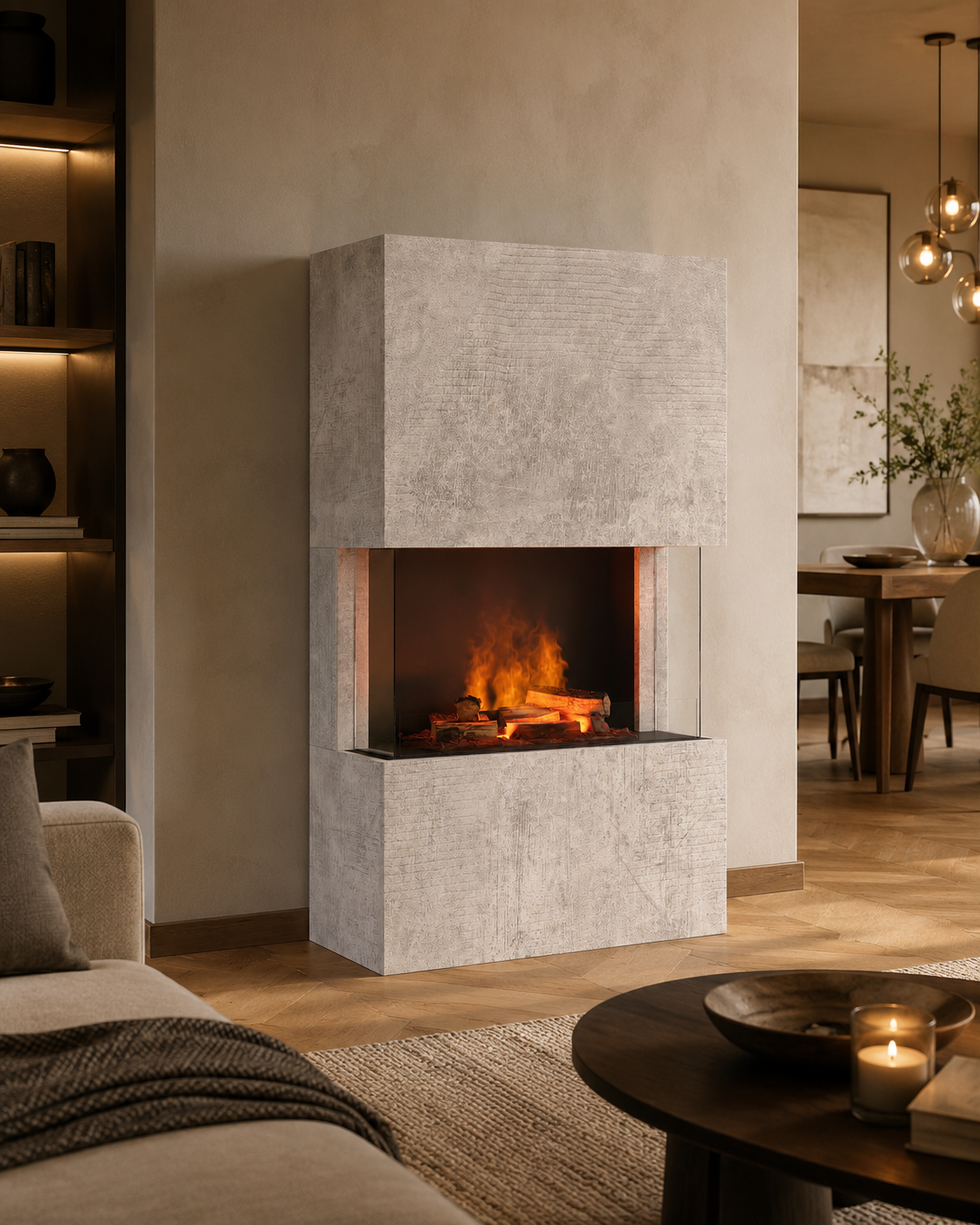 Cheminée électrique Glow Fire Tucholsky, séparateur de pièce
